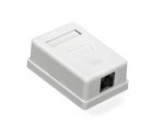 LinkQnet RJ45 CAT6 Single Wall Mount Surface Box