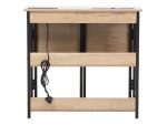 Everfurn Viron Folding Desk with 2-Prong Plugs and USB