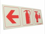 Photoluminescent 190mm Safety Sign F11 Arrow Left Fire Extinguisher Fire Hydrant