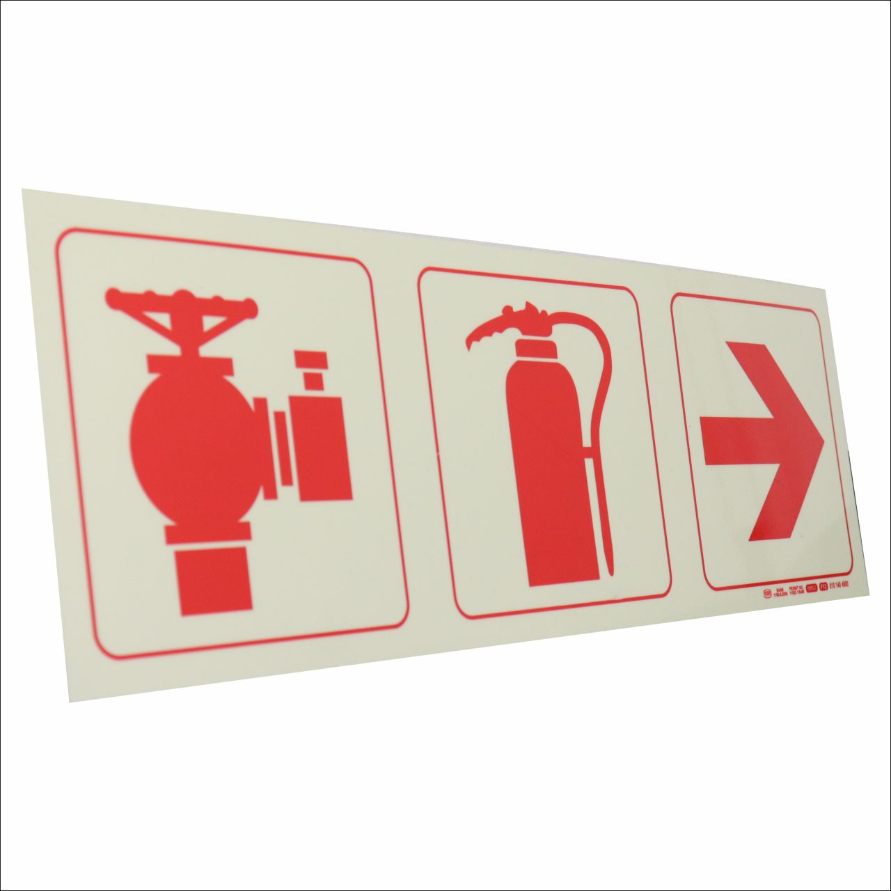 Photoluminescent 190mm Safety Sign F12 Fire Hydrant Fire Extinguisher