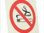 Photoluminescent 190mm Safety Sign F27 No Smoking