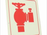 Photoluminescent 190mm Safety Sign F30 Fire Hydrant
