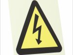 Photoluminescent 190mm Safety Sign F33 Danger Electric Sign