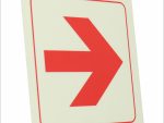Photoluminescent 190mm Safety Sign F36 Arrow Right