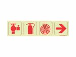 Photoluminescent 190mm Safet Sign F3 Fire Hydrant Fire Extinguisher Fo