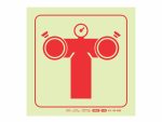 Photoluminescent 190mm Safety Sign F49 Fire Pump Connection