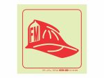 Photoluminescent 190mm Safety Sign F50 Fire Marshall