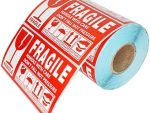 UniQue Fragile 90mm x 50mm Label Sticker Roll