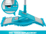 Kleaner Microfiber Extendable Flat Mop Blue