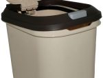 Casey 10 Litre Step On Pedal Waste Bin Beige And Brown