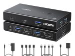 UGreen 2-In-1 HDMI KVM Switch 4 USB Ports 4K@60Hz - Black