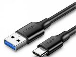 UGreen Type-C to USB-A 3.0 Cable 1.5m - Fast Charging 3A, 5Gbps Sync - Black