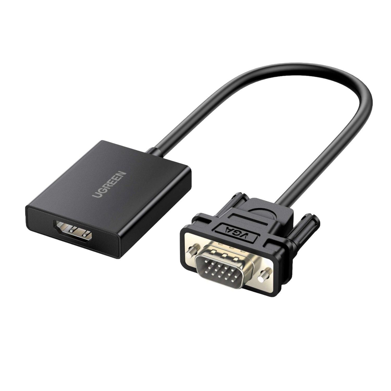 UGreen VGA to HDMI Converter | Male to Female | 1080P Full HD - Black