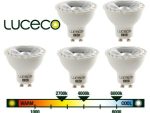 Luceco GU10 5W Warm White 5 Pack LED 370 Lumens
