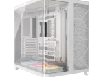 AIR 5400 RS-R ARGB Triple Chamber Mid-Tower PC Case ; 3x Fans Included 2x2.5" 1x 3.5" - White