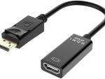 UniQue 30cm Male DisplayPort To 4K Female HDTV Cable