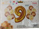Casey 13pc Gold and White Balloon Set Nr.9