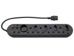 Multi Plug 5x16A 5x5A 0.5m IEC Cord Black