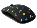 Tag Series 2.4G Wireless Optical Mouse with Nano USB and Type-C Receiver - Black Geo