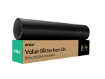Cricut Value Glitter Iron-On 25.4 x 2.4m Black