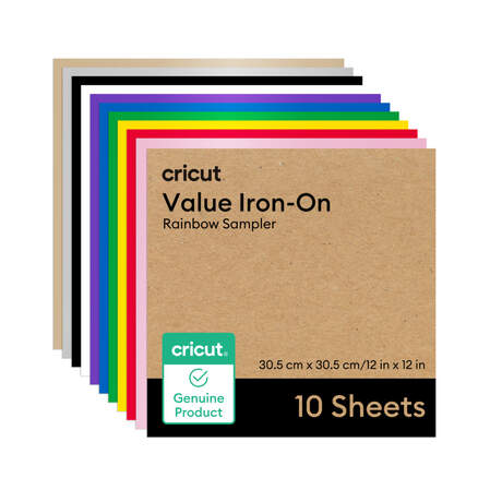 Cricut Value Iron-On; Rainbow Sampler - 30.5 cm x 30.5 cm