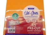 Marlin Kids A5 Precut Book Cover Orange 5 Pack