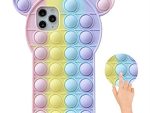 Sceedo Pop It Bubble iPhone X Cover Pink Rainbow