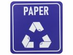 Sign Symbolic Blue Printer Paper Only Recycle Sign on White ACP 150*150mm