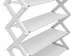 Nordic Wind Cross 5 Tier 15 Shoe Rack White