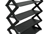 Nordic Wind Cross 5 Tier 15 Shoe Rack Black