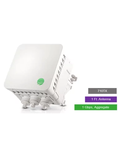 Siklu E-Band (70GHz) PTP link TDD 1Gbps aggregate. 1 ft EXT Antenna