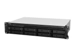 RackStation 8-bay (up to 12-bay); AMD Ryzen V1500B 2.4Ghz; 4GB RAM (Up to 32GB); 4 x GbE LAN; 2x USB3.2; 1x eSATA