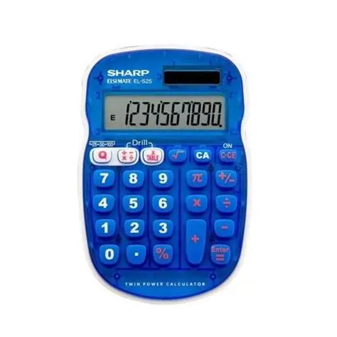 Sharp EL-S25Blue Calculator - Blister