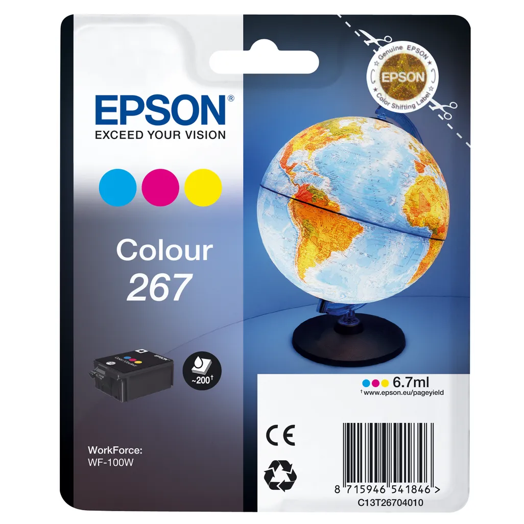 Epson 267 Globe Single Colour Ink - WF-100W