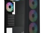 Aerocool B509A Black Mid tower case - Includes 120mm ARGB Fan x 6 - AT