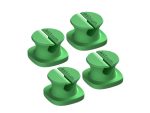 CO060 Mini Cable Organizer Clips - 4 Piece Set for Cable Management- Green