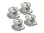 CO060 Mini Cable Organizer Clips - 4 Piece Set for Cable Management - White
