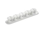CO110 Cable Organizer Clips - 5 Bays, 4 Storage Compartments - White