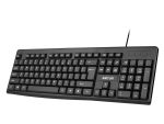 USB Keyboard 1.3m Slim 104 Keys Black - KB080