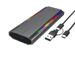 NVMe M.2 SSD PCIe & NGFF Enclosure, RGB, 10 Gbps Speed - ENP4310G