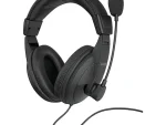 HS220 Over-Ear Wired Stereo Headset with Rotating Mic - Black