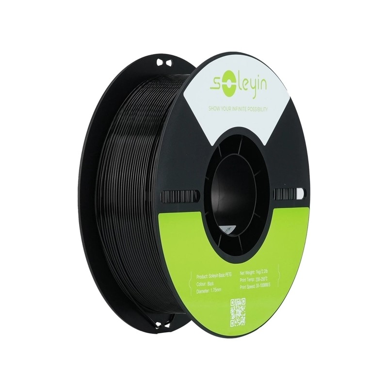 Soleyin Basic PETG Black_1.75_1KG_Black Neutral Tray