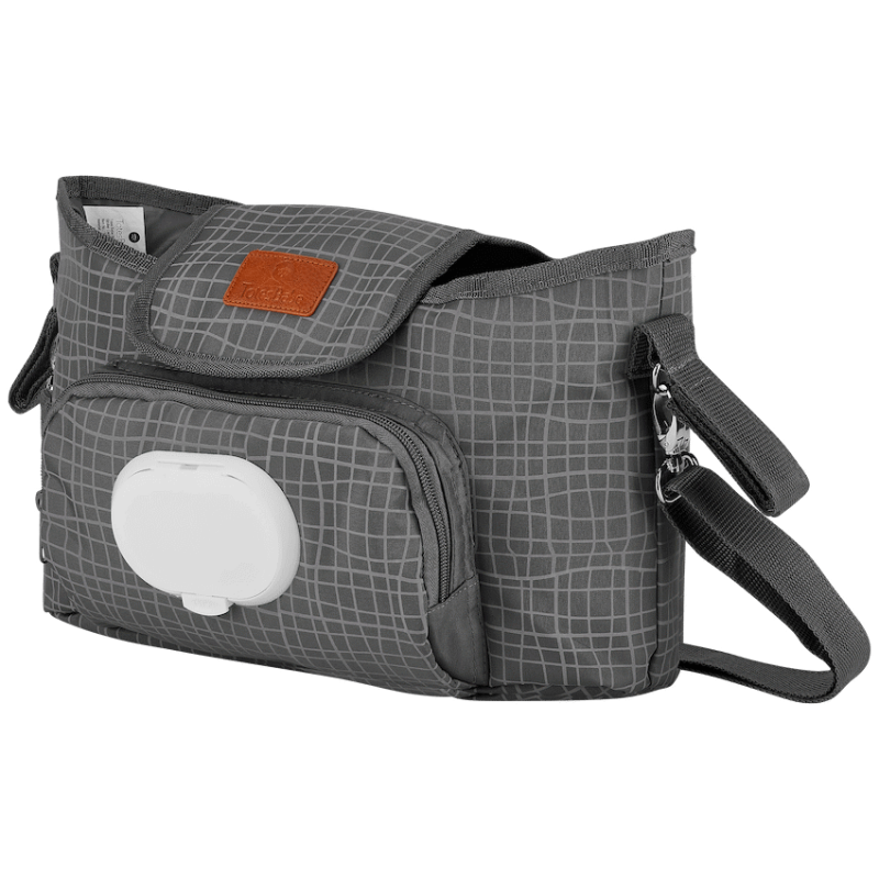 Totes Babe Wavy Series Stroller Caddy Grey