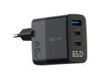 WATZ65G 65W PD Wall Charger 1A 2C LCD BK