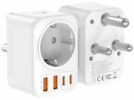 Volkano MultiVolt Series 2x USB-A + 2x USB-C adaptor SA Plug to multi travel socket 20Watt