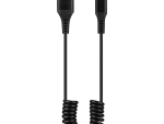 Volkano Helix Series Coiled 1m Charging Cable USB-A To USB-C 60W - Bla
