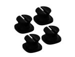 CO060 Mini Cable Organizer Clips - 4 Piece Set for Cable Management - Black
