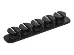 CO110 Cable Organizer Clips - 5 Bays, 4 Storage Compartments - Black