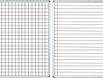 Educational Board Magnetic Whiteboard (1220*1210 - Squares and Lines - Option B
