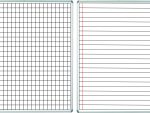 Educational Board Magnetic Whiteboard (1220*910 - Squares and Lines - Option B